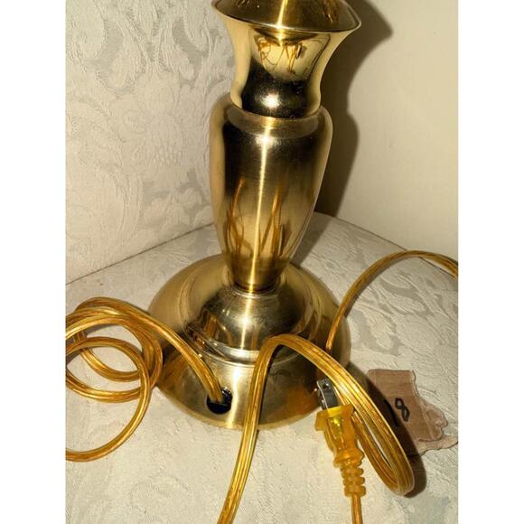Gold Table Lamp with Frosted Glass Shade - Picture 7 of 9